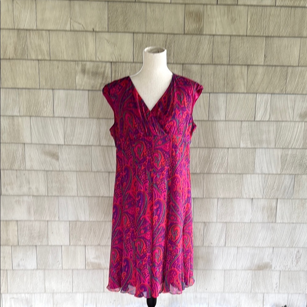 Lauren Ralph Lauren Paisley V-Neck Dress – Boho Chic Elegance
